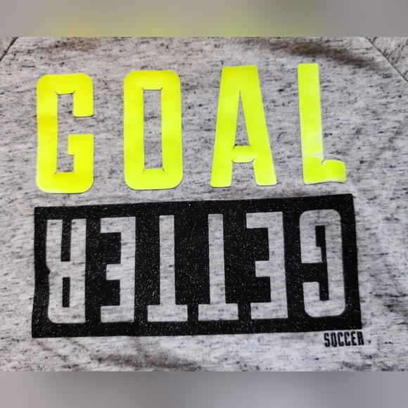 10 for $25 - Justice 6 Gray "Goal Getter Soccer" Short Sleeve T-Shirt - Picture 3 of 4